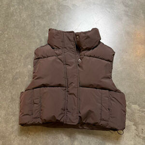 Women’s Garage Mini Puffer Vest Brown